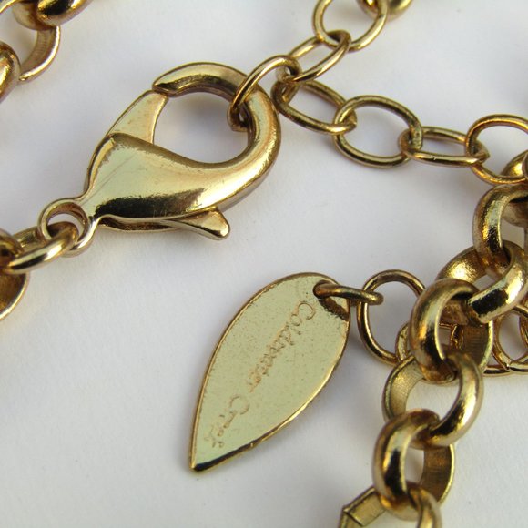 Coldwater Creek Necklace with Amethyst Glass Rhinestones Statement 40" - Picture 6 of 6